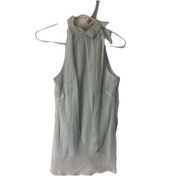 Banana Republic Tops - BANANA REPUBLIC Women's Mint Green Double Layered Sheer Top Sz Medium